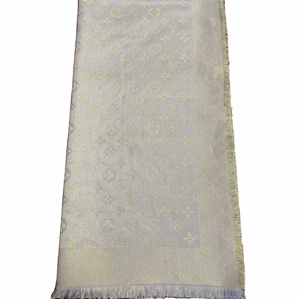 Louis Vuitton Monogram Gray Shine Shawl